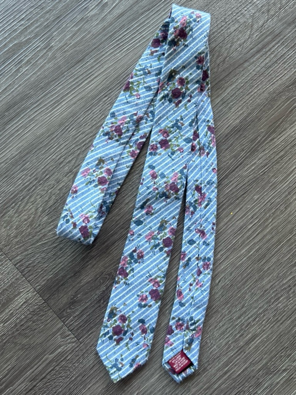 Original Penguin Light Blue Floral Stripe Tie